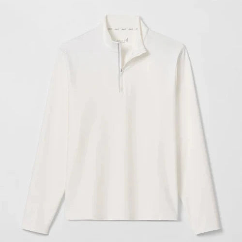Johnnie-O Hoppin Ribbed Knit Performance Pullover (White)