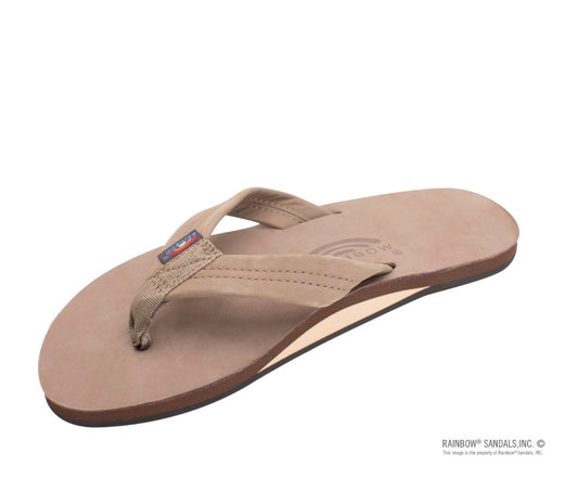 Rainbow Sandals Dark Brown Premier Leather SINGLE Layer