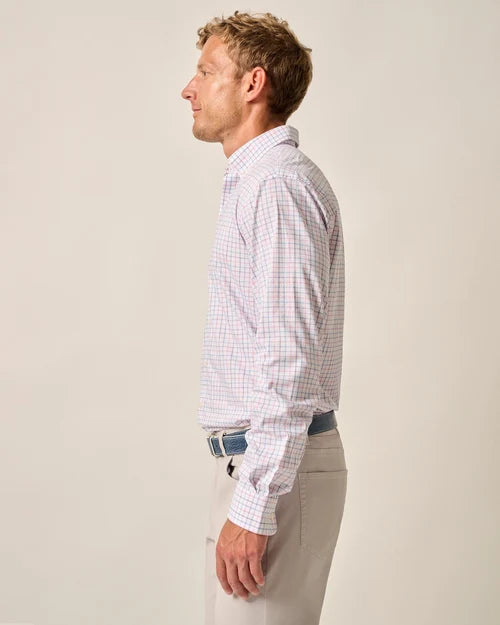 Johnnie-O Everyday Performance Button Down Shirt (Paddock Porto Pink)