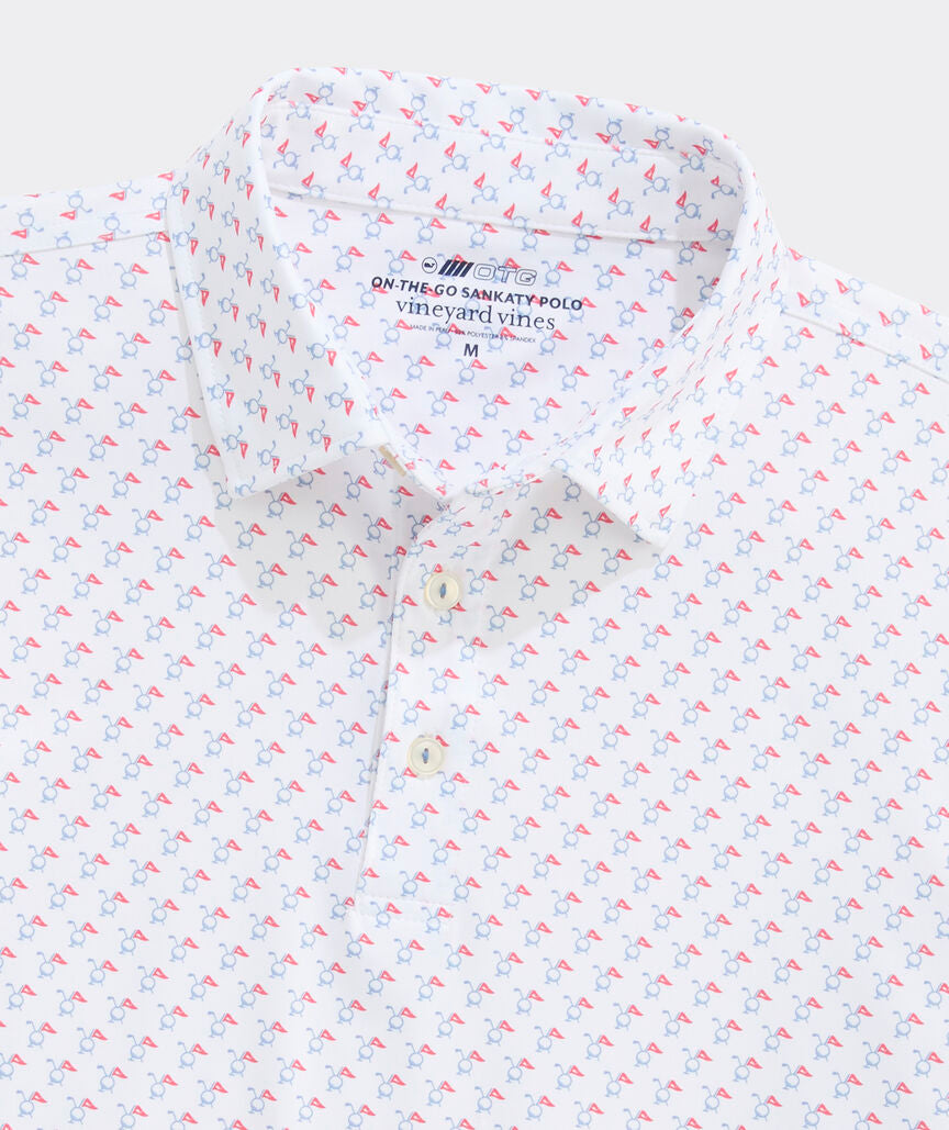 Vineyard Vines Performance Printed Sankaty Polo - Crossed Golf Ball
