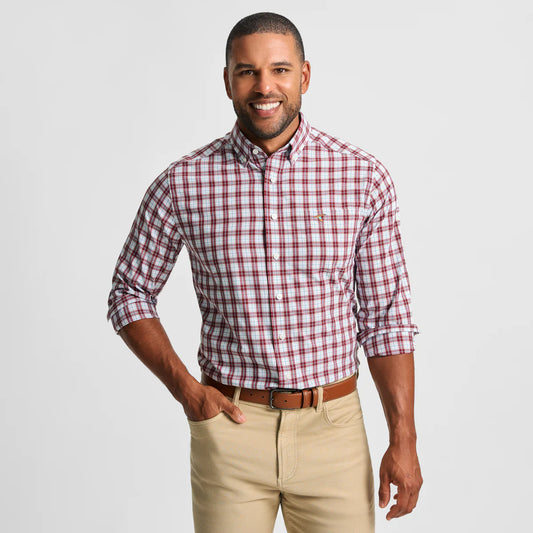 GenTeal Hansen Performance Sport Shirt- Garnet