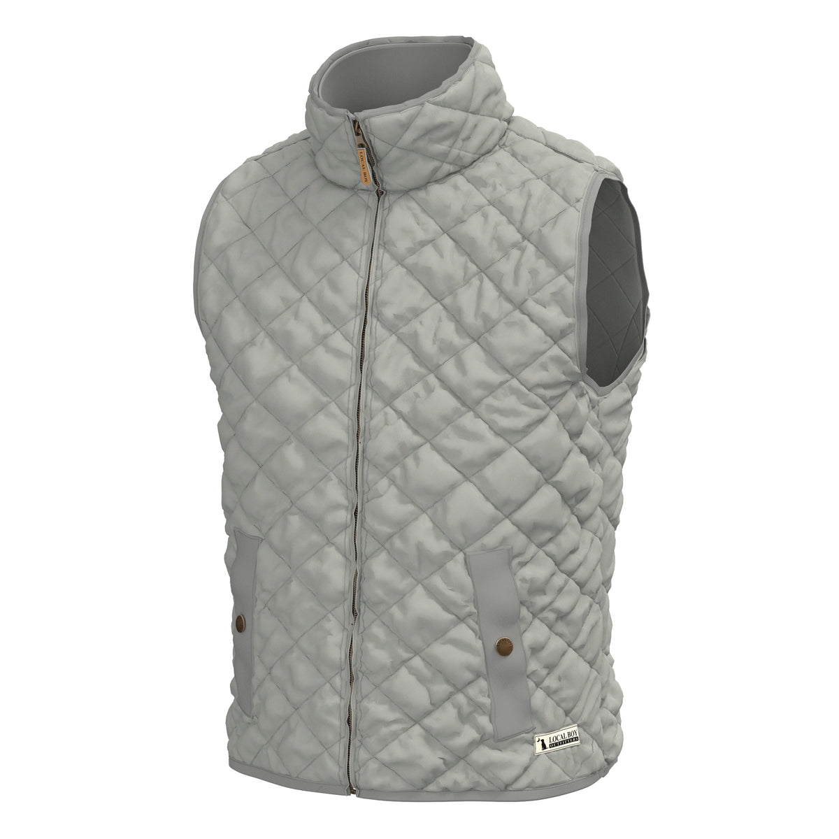 Local Boy Diamond Quilted Vest (Ash)