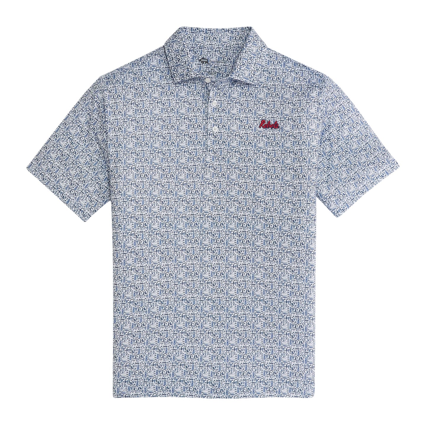 Onward Reserve Ole Miss Icon Printed Performance Polo (White)