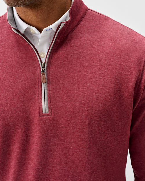 Johnnie-O Sully Quarter-Zip Pullover (Port)