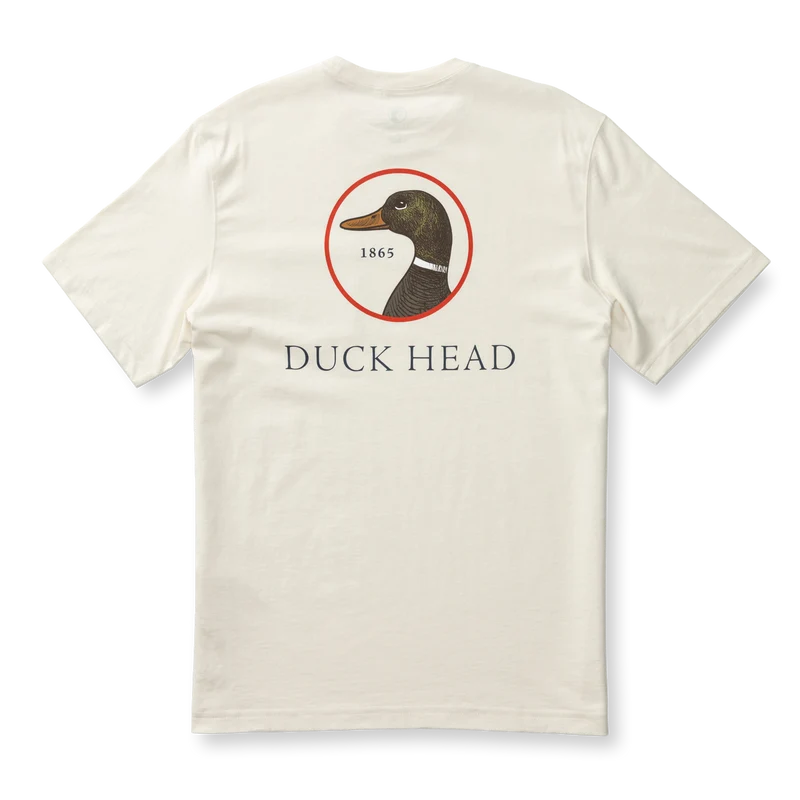 Duck Head Logo Short Sleeve T-Shirt (Antique White)