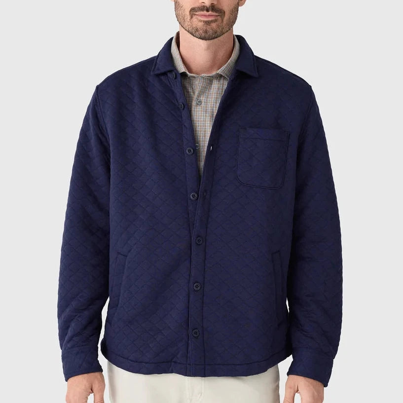Johnnie-O Stowe Quilted Shacket (Navy)