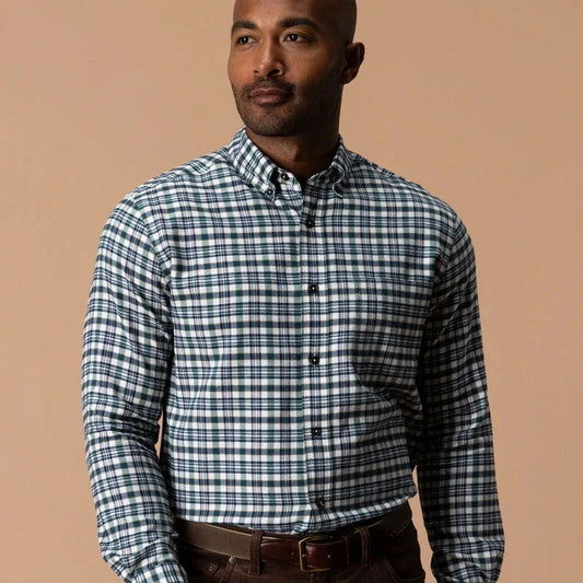 Duck Head Cotton Flannel Sport Shirt - Windblown Sky