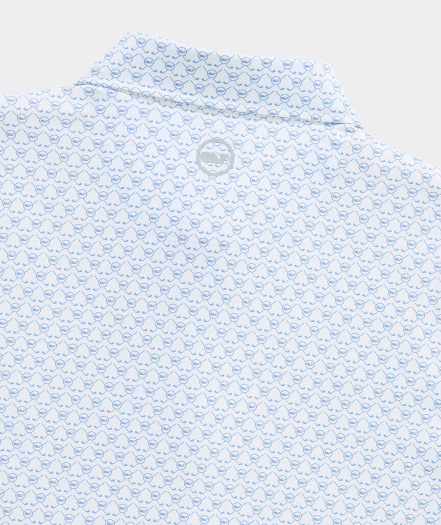 Vineyard Vines Performance Printed Sankaty Polo - Crossed Golf Ball