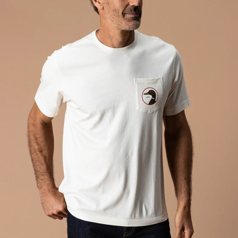 Duck Head Logo Short Sleeve T-Shirt (Antique White)