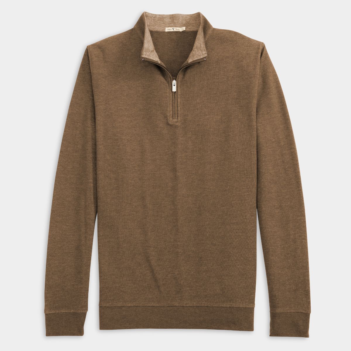 GenTeal Cotton/Modal Quarter-Zip (Cigar)