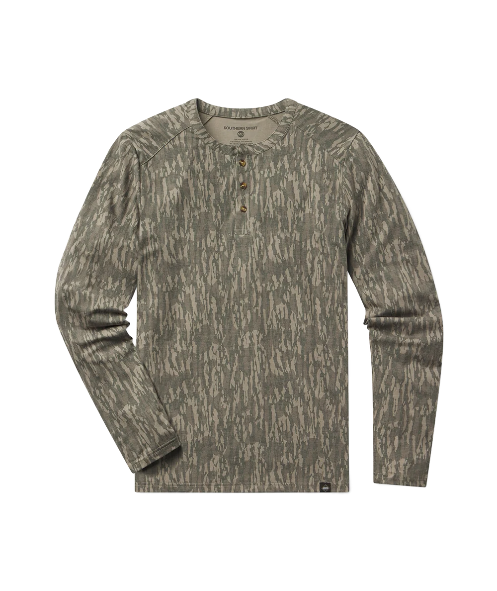 Southern Shirt Max Comfort LS Henley (Tree Bark)