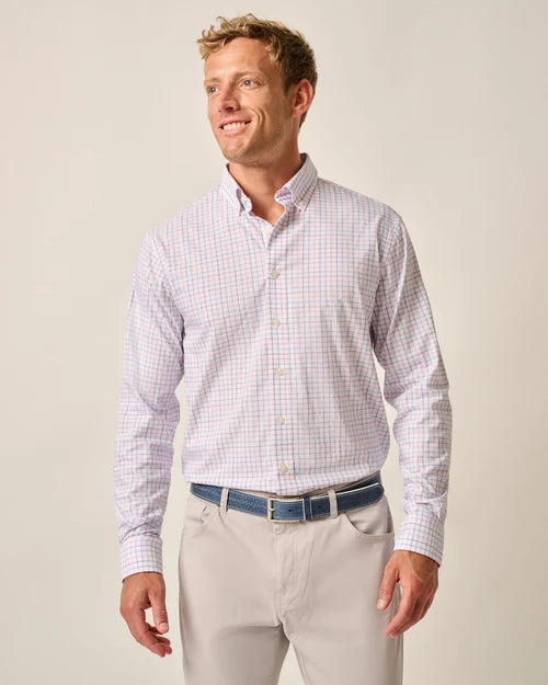 Johnnie-O Everyday Performance Button Down Shirt (Paddock Porto Pink)