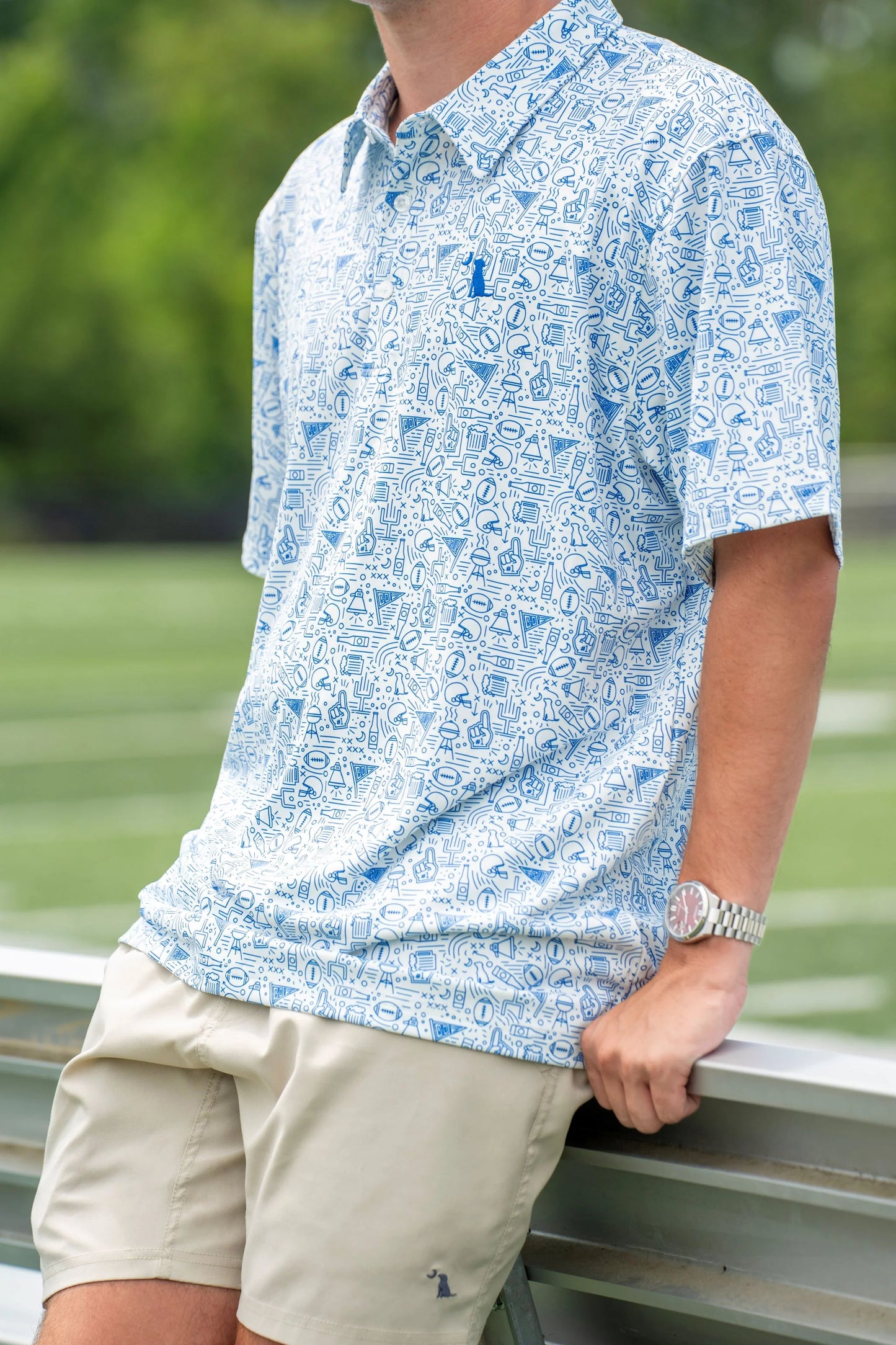 Local Boy Dirty Myrtle Polo- Collegiate Gameday Polo (Blue)