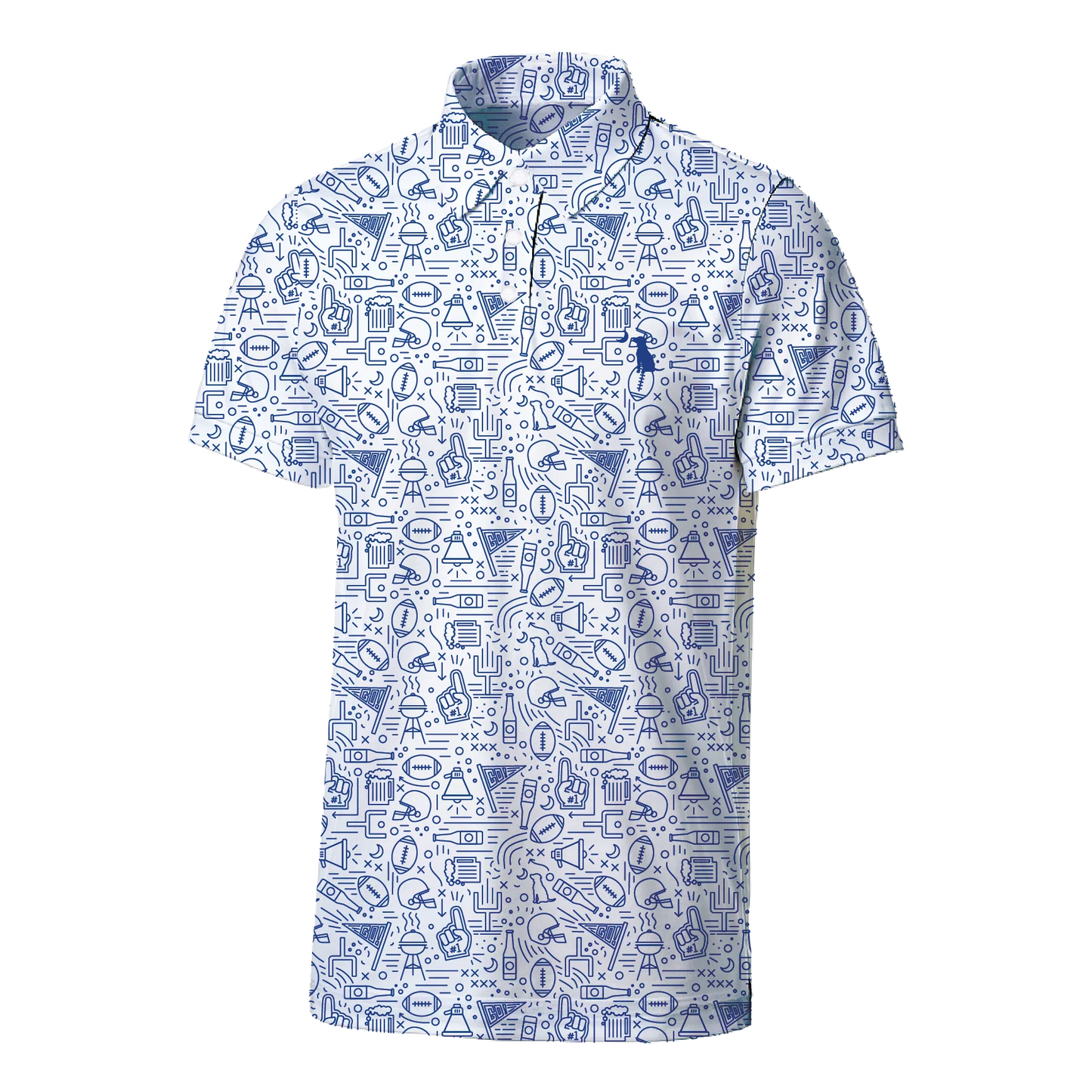 Local Boy Dirty Myrtle Polo- Collegiate Gameday Polo (Blue)