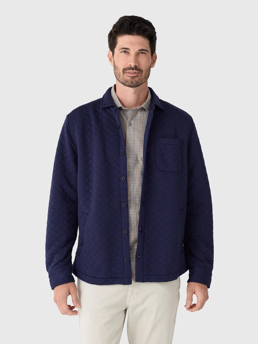 Johnnie-O Stowe Quilted Shacket (Navy)
