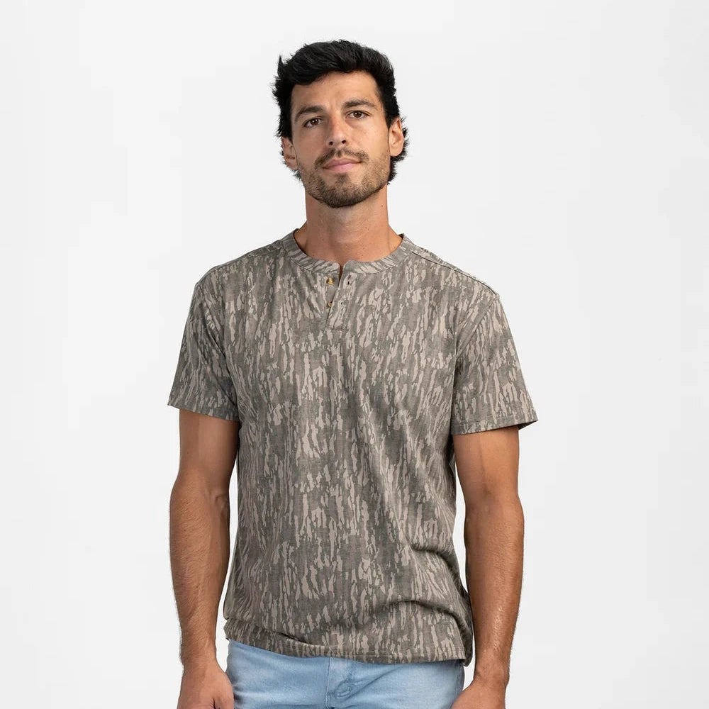 Southern Shirt Max Comfort SS Henley (Tree Bark)