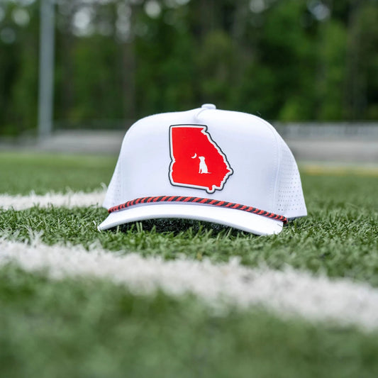 Local Boy Collegiate Patch Perforated Rope Hat- Georgia