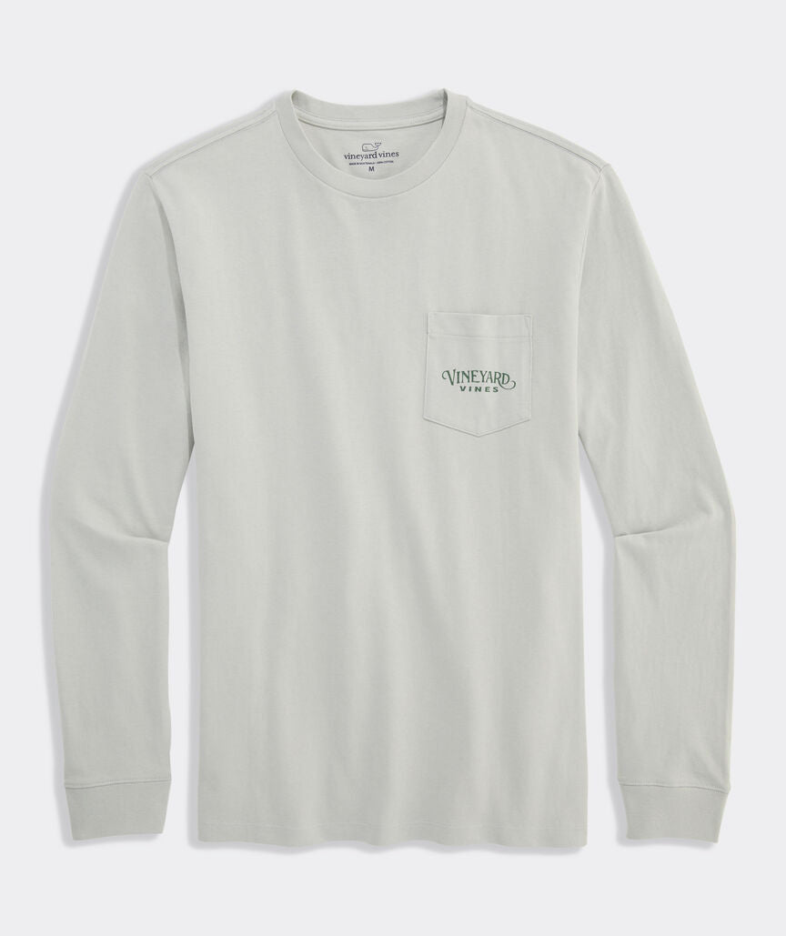 Vineyard Vines Marsh Dog LS Pocket Tee (Shell Gray)