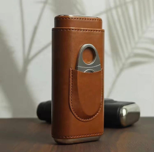 Leather Cigar Case (Brown)