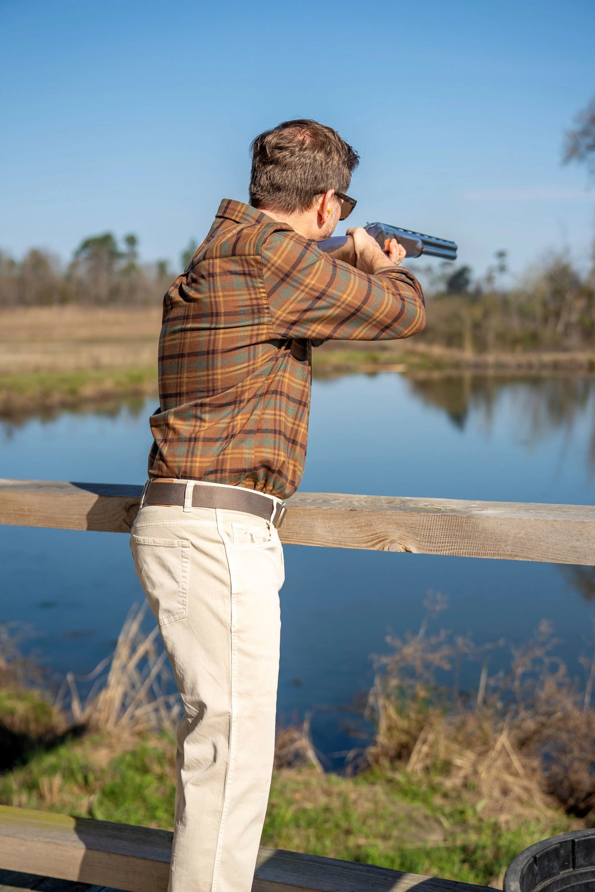Local Boy Robert Stretch Flannel (Dark Rust/Copper/Forest)