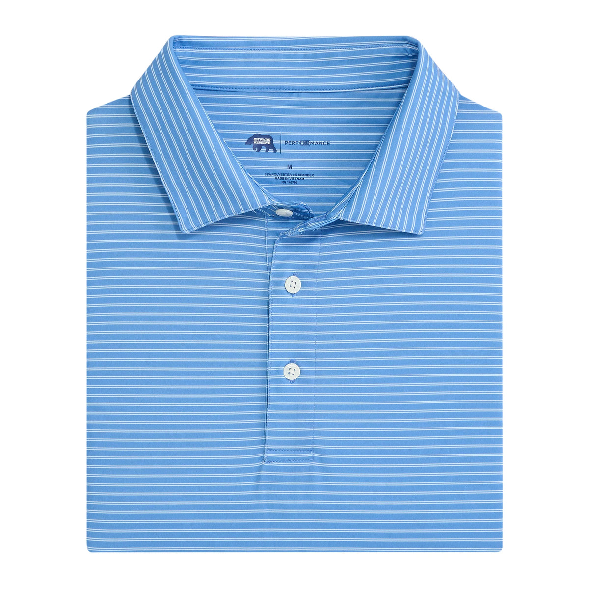 Onward Reserve Wake Stripe Performance Polo (Azurine)
