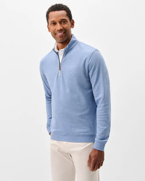 Johnnie-O Sully Quarter-Zip Pullover (Laguna Blue)