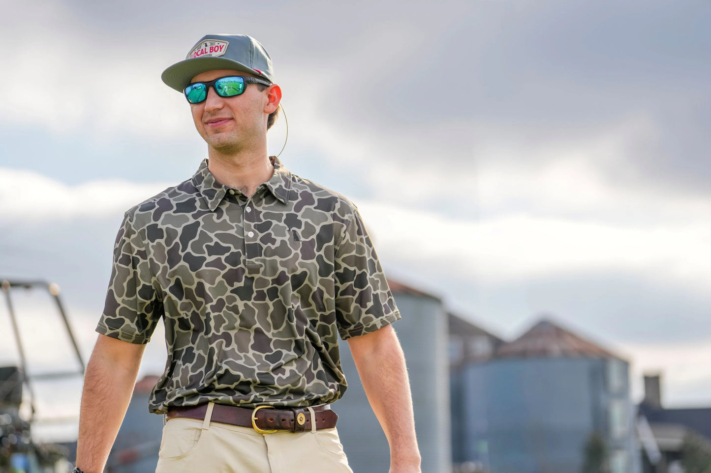 Local Boy Dirty Myrtle Polo- Brush Camo