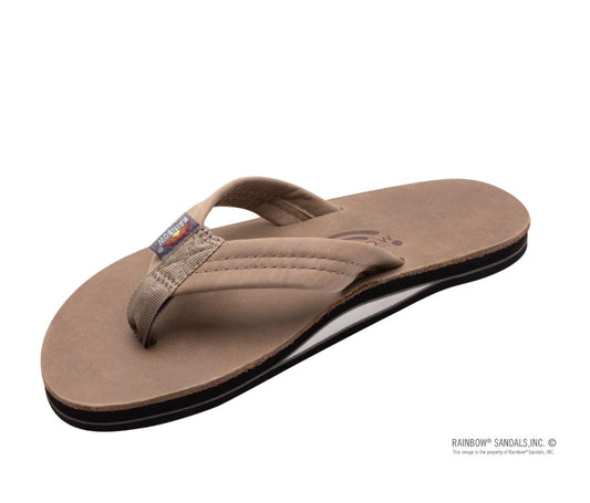 Rainbow Sandals Lux Leather Stone Grey SINGLE layer