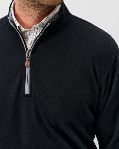 Johnnie-O Sully Quarter-Zip Pullover (Black)