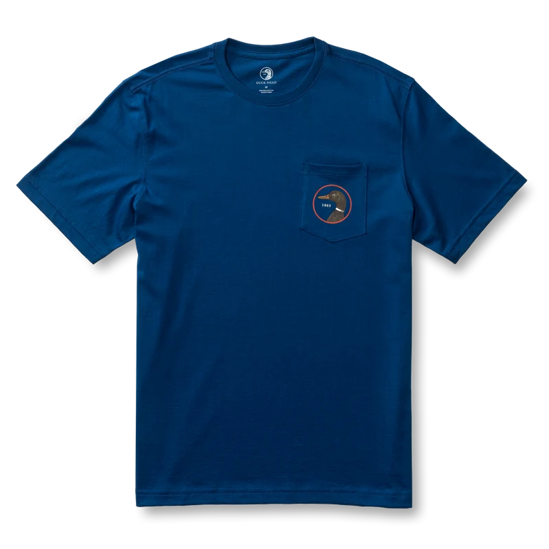 Duck Head Logo Short Sleeve T-Shirt (Navy Peony)