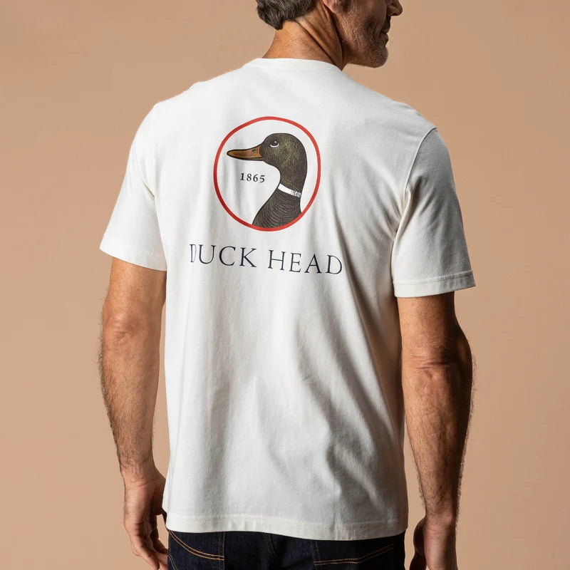 Duck Head Logo Short Sleeve T-Shirt (Antique White)