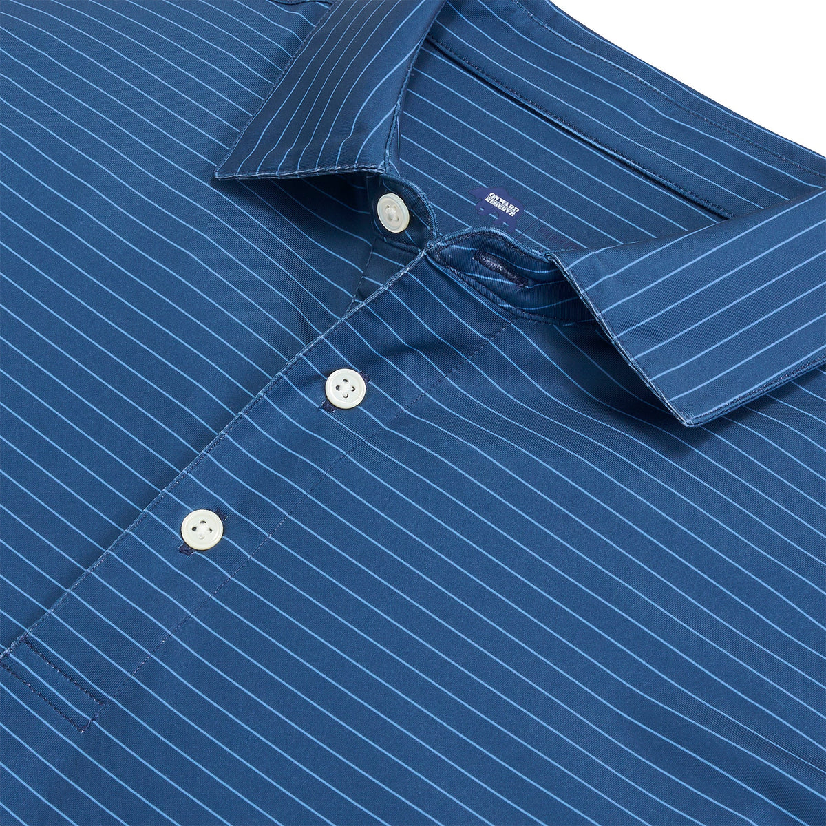 Onward Reserve Atlantic Stripe Performance Polo (Ensign Blue)