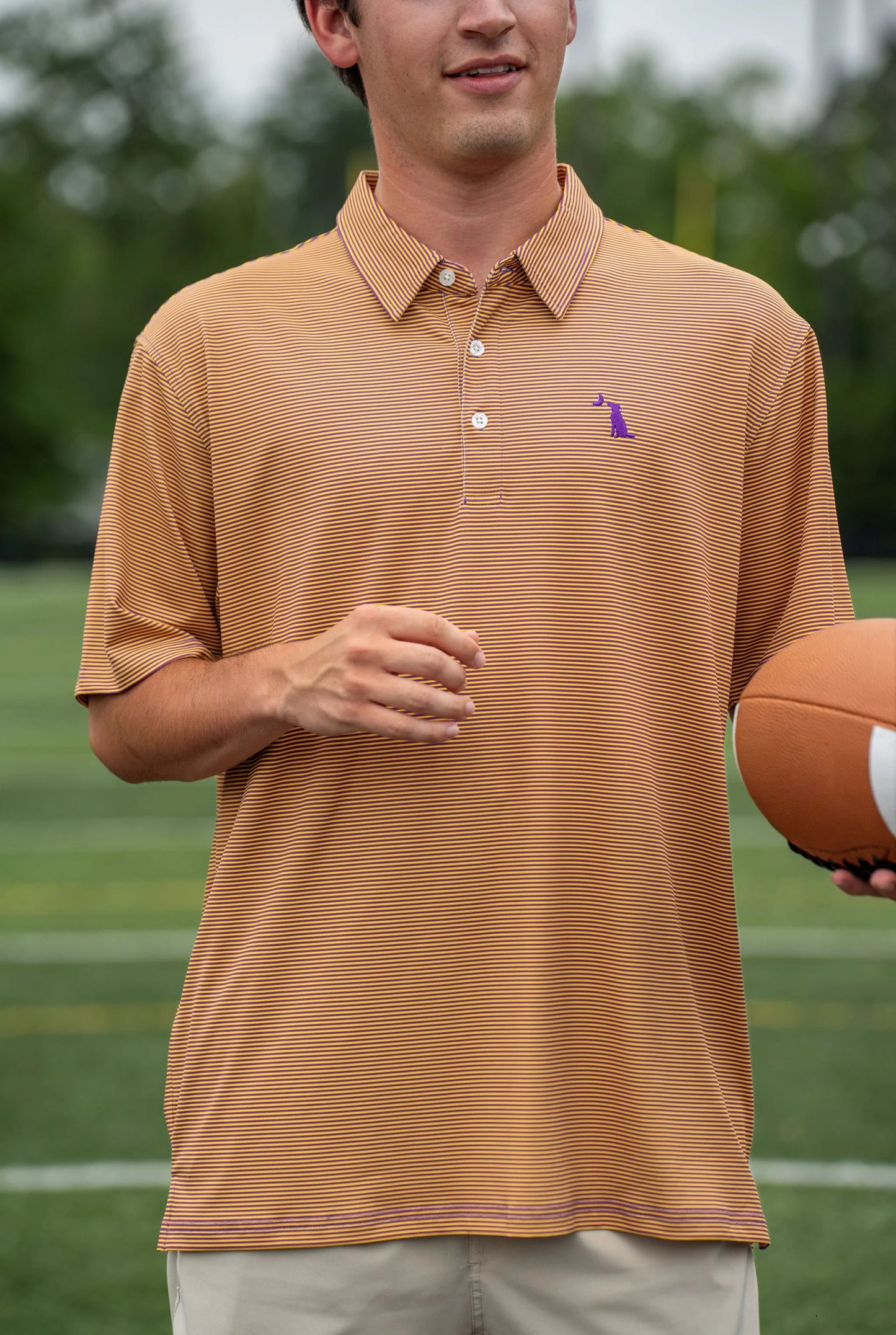 Local Boy Palms Polo (Yellow/Purple)- LSU