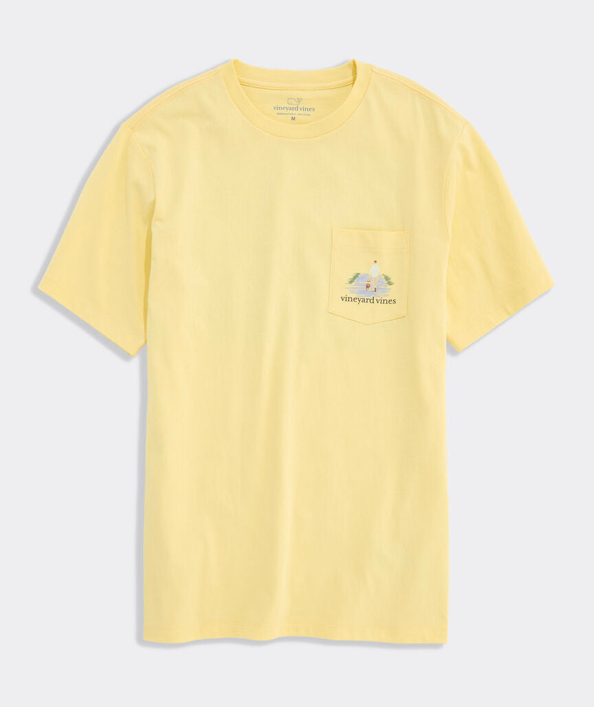 Vineyard Vines Under The Moss SS Pocket Tee (Lemon Meringue)