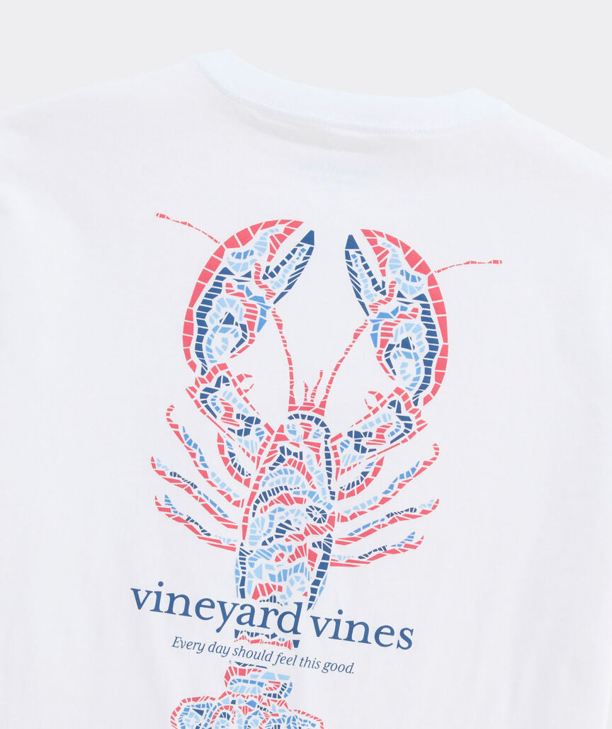 Vineyard Vines Tile Crawfish SS Pocket Tee - White Cap