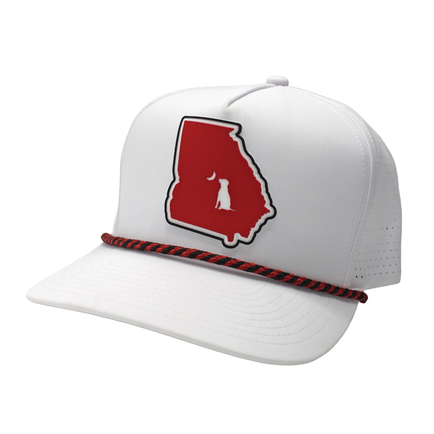 Local Boy Collegiate Patch Perforated Rope Hat- Georgia