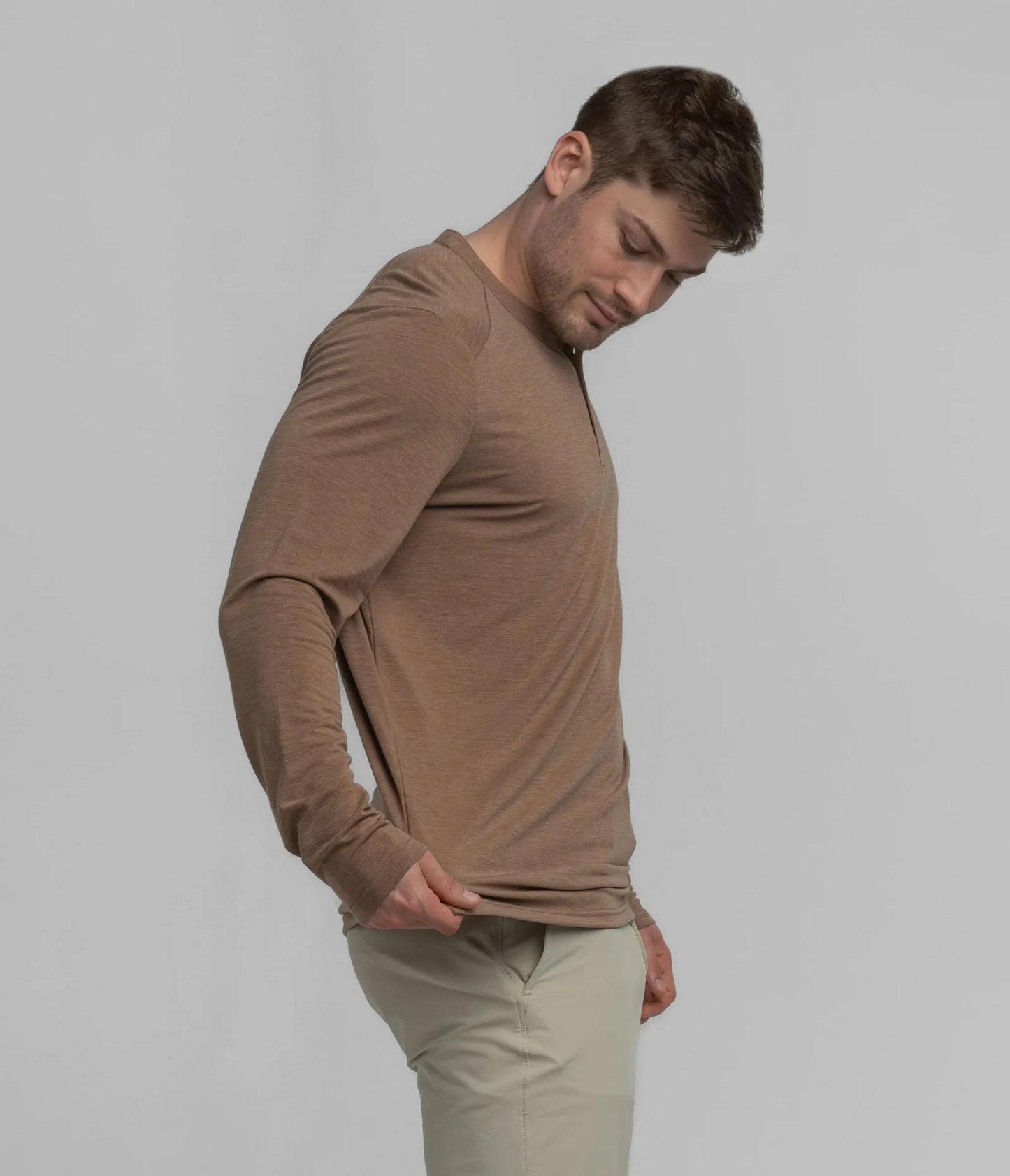 Max Comfort Henley LS - Natural