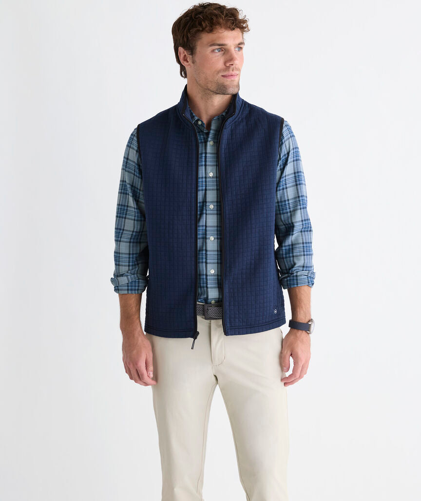 Vineyard Vines Quilted Navigator Vest (Blue Blazer)