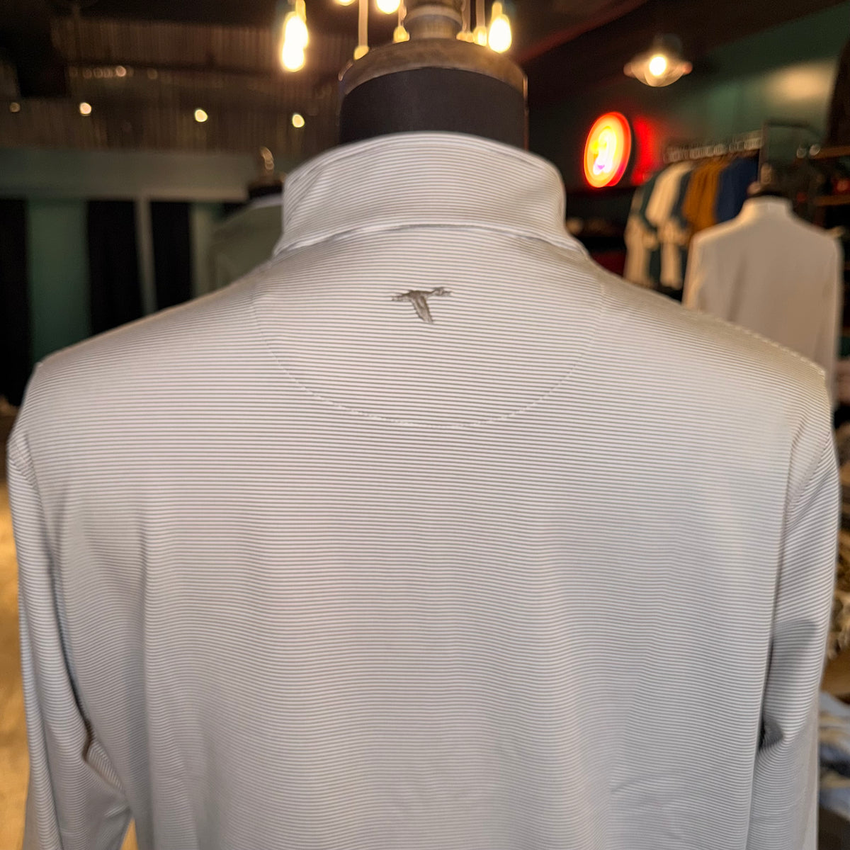 GenTeal Venture Pinstripe A-State Quarter-Zip (Charcoal)
