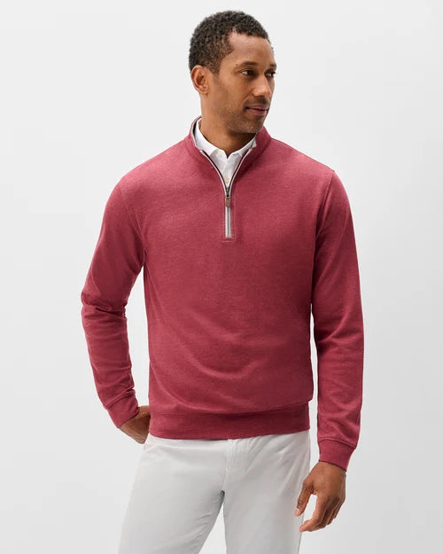 Johnnie-O Sully Quarter-Zip Pullover (Port)