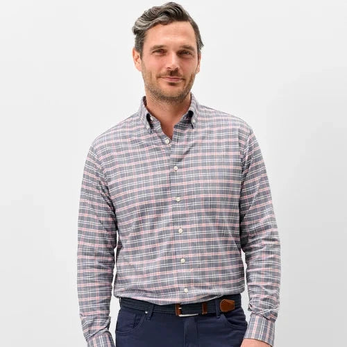 Johnnie-O Everyday Performance Button Down Shirt (Basswood Plaid)