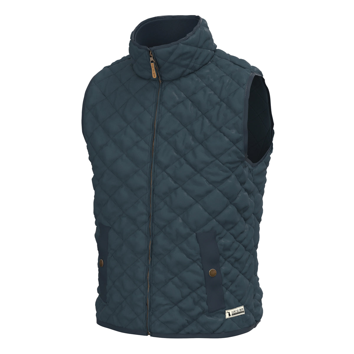 Local Boy Diamond Quilted Vest (Dark Blue)