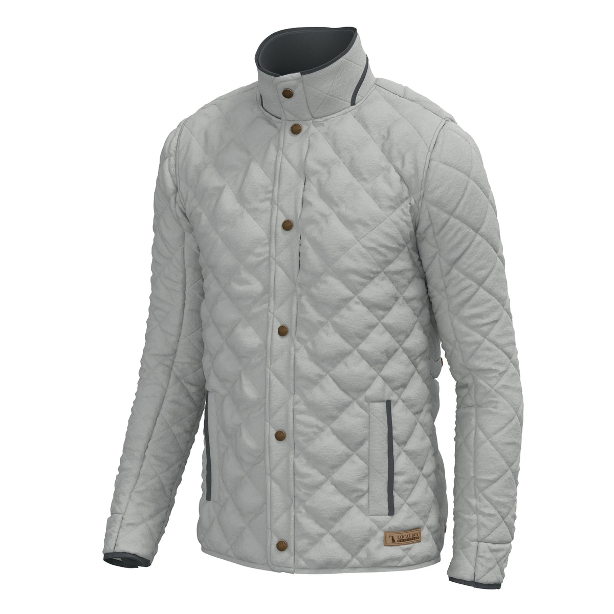 Local Boy Diamond Quilted Jacket (Ash)