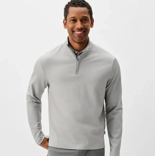 Johnnie-O Hoppin Ribbed Knit Performance Pullover (Seal)