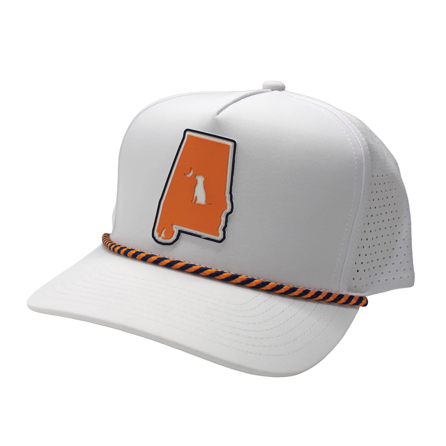 Local Boy Collegiate Patch Perforated Rope Hat- Auburn