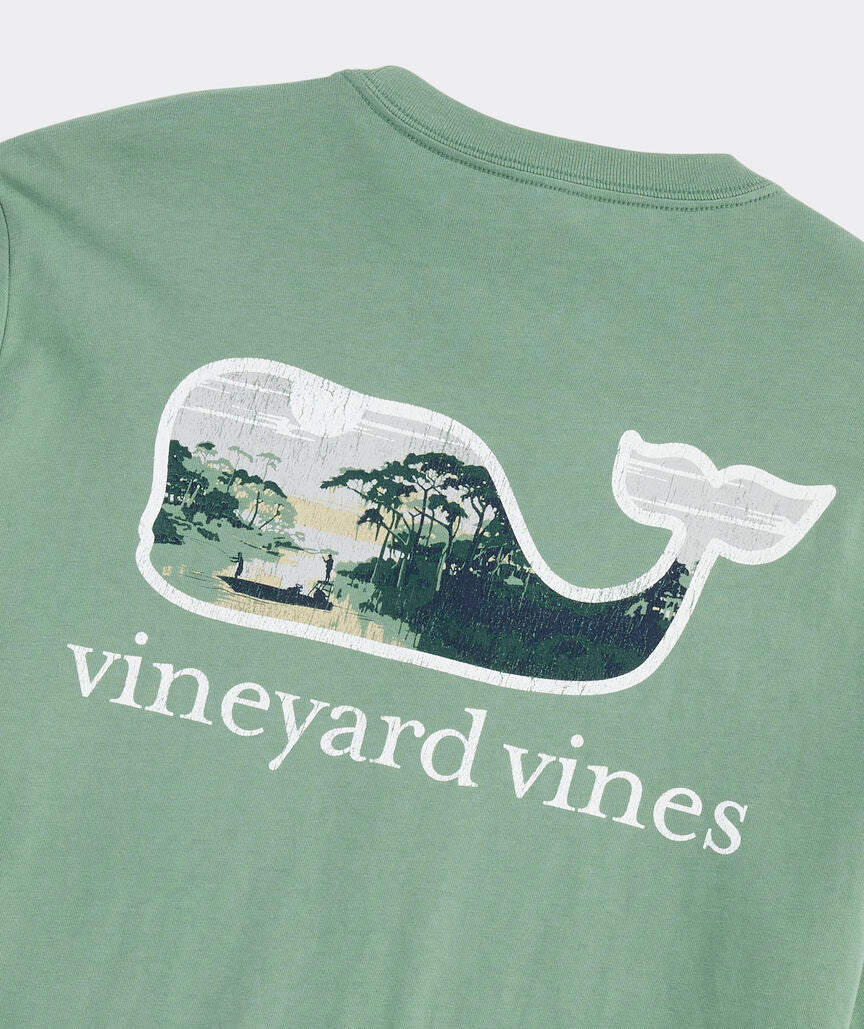 Vineyard Vines Low Country Whale Short-Sleeve Pocket Tee (Olive Dusk)