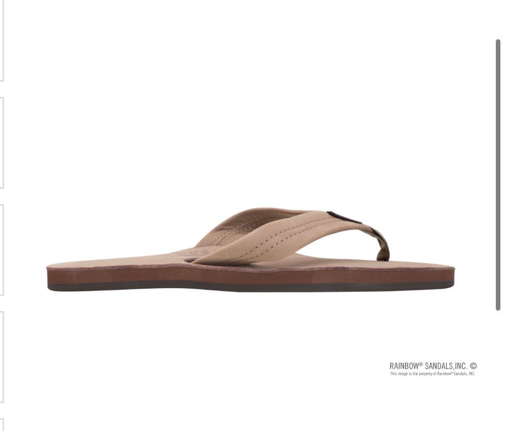 Rainbow Sandals Dark Brown Premier Leather SINGLE Layer