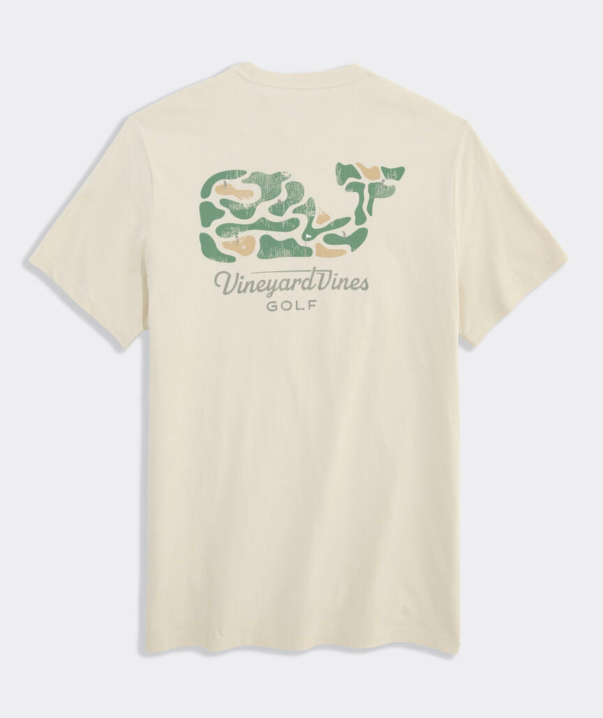 Vineyard Vines Golf Course Whale Short-Sleeve Pocket Tee (Stone)
