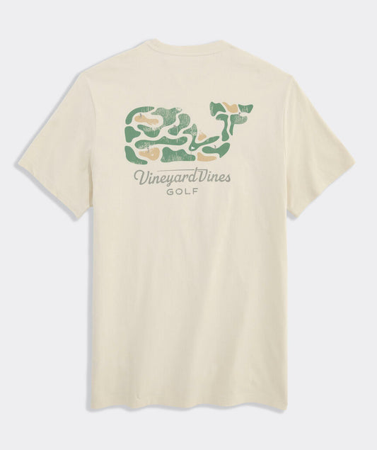 Vineyard Vines Golf Course Whale Short-Sleeve Pocket Tee (Stone)