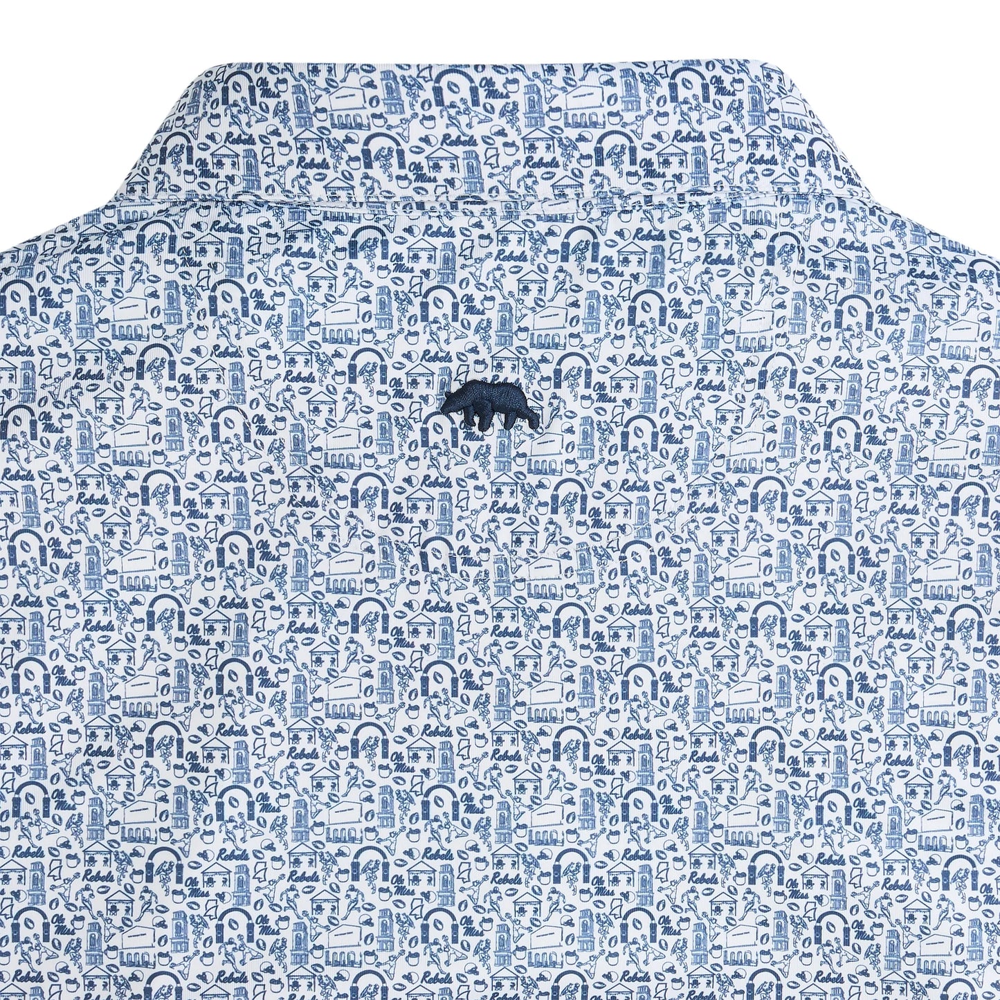 Onward Reserve Ole Miss Icon Printed Performance Polo (White)